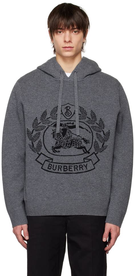 burberry brit hoodie women grey|Burberry duck wool hoodie.